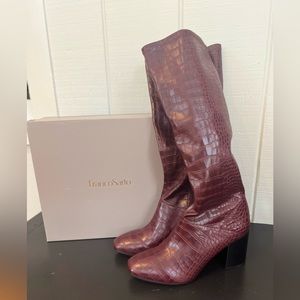Franco Sarto NEW size 10M purple croc boots